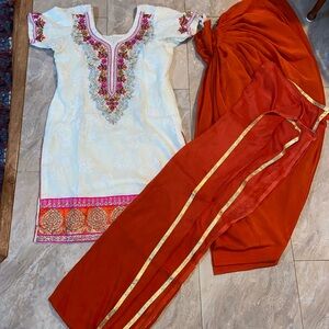 Indian Salwar Kameez Three Piece Suit Readymade Size M 38 Party Wear Wedding